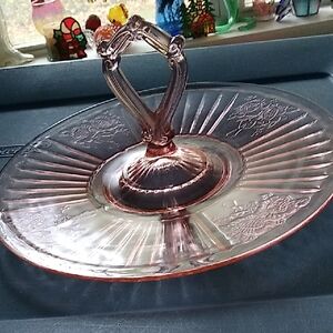Pink Depression Glass Server